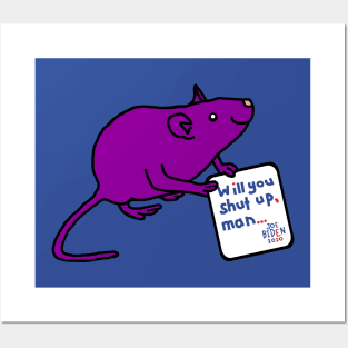 Cute Rat with Joe Biden First Debate Quote Posters and Art